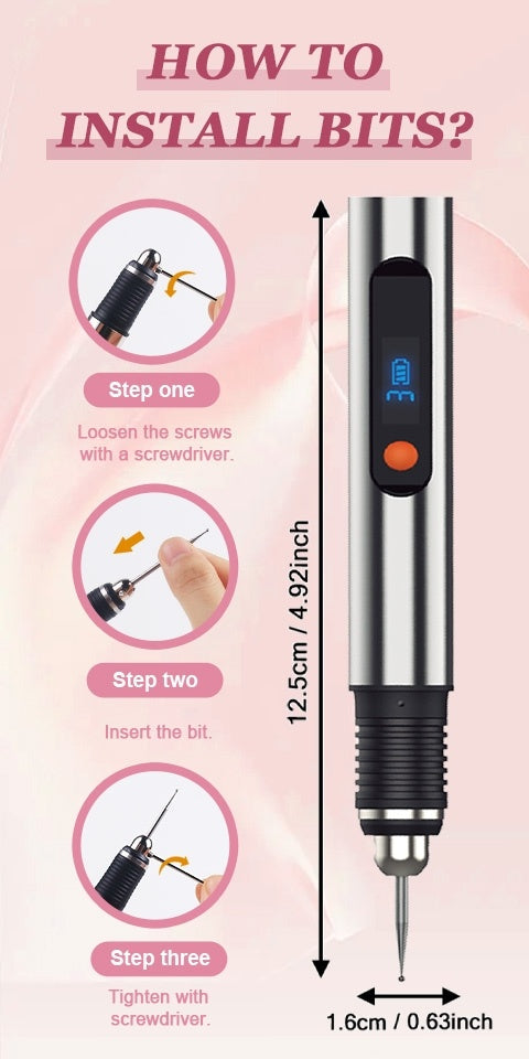 Electric Engraving Pen Kit 57 Accessories - USB Rechargeable Cordless Engraver with 21000 RPM, 3-Speed Control, 90-Min Battery, for Metal, Glass, Wood, Stone & Jewelry - DIY Craft Gift