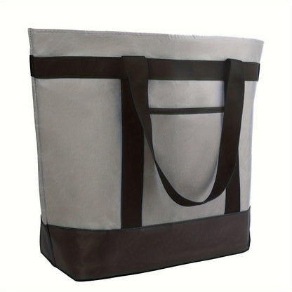 Insulated Reusable Grocery Tote Bag XXLarge 10.3 Gal – Thermal Cooler Bag for Food Delivery, Doordash, Grubhub, Grocery Shopping, Travel, Beach & Picnic, Oxford Cloth, 5 Colors