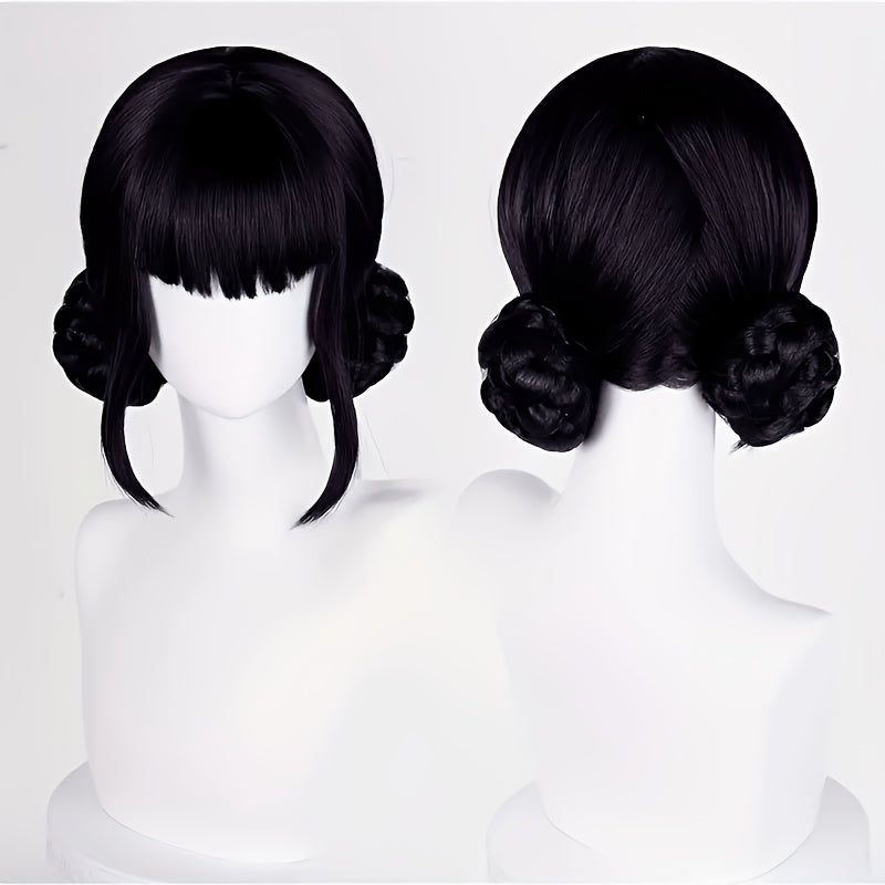Anime K-Pop Idol Cosplay Wig Pink Purple Black No Sew No Glue Group Costume for Halloween Parties Fan Gatherings Cosplay Events Dance Pose Design 12-30 Inch