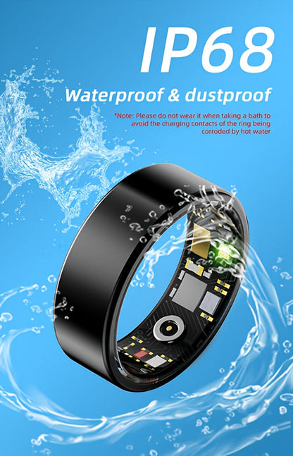 Smart Ring Fitness Tracker for Women Men – Steps Calories HRV Heart Rate Stress Body Temp Monitor 100+ Sports Modes IP68 Waterproof iPhone Android Compatible