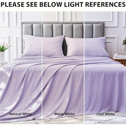 4-Piece Microfiber Bed Sheet Set Deep Pocket – Ultra Soft Breathable Hotel-Grade Sheets, Fade & Shrink Resistant, All Season, Twin Full Queen King, Multiple Colors