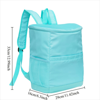 Insulated Cooler Backpack 30 Can Leopard Print with Mesh Pockets & Adjustable Straps - Leakproof Nylon Cooler Bag for Beach Camping Picnic Hiking Travel Daily Use