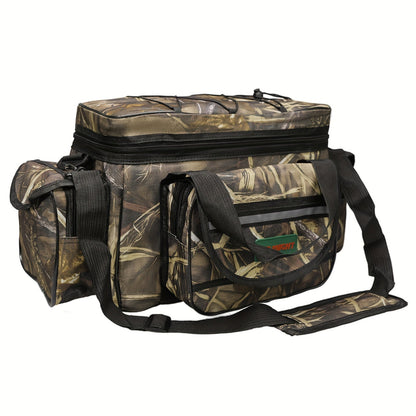 SeaKnight Fishing Tackle Bag Camo – Large Capacity Waterproof Nylon Shoulder Bag for Bass Trout Fishing Hiking Camping Outdoor Sports Travel Men Women