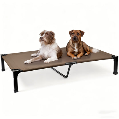Cooling Elevated Dog Bed Raised Cot with Breathable Mesh & Metal Frame – Washable Portable No-Slip Dog Cot for Indoor & Outdoor Use, Available in 4 Sizes & 7 Colors for All Breeds