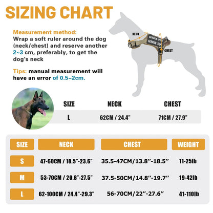 Tactical MOLLE Dog Harness – No-Pull Adjustable Reflective Pet Vest with Control Handle, Service Dog Training Harness for Easy Walking, No Pulling Tugging or Choking