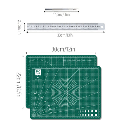 65 Pcs Exacto Knife Craft Cutting Kit with A4 Cutting Mat – Precision Stencil Knife Set with Blades & Cutting Rulers for Paper Modelling, DIY Crafts, Scrapbooking, Art & Card Making