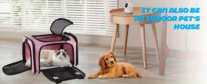 Airline Approved Pet Carrier Soft Sided – TSA Approved Collapsible Travel Bag for Small Dogs, Cats & Kittens Under 15 lbs, Fits Under Airplane Seat