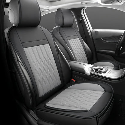 Universal Front Car Seat Covers 2-Pack Full Surround High-Back Bucket Seat Protector Anti-Slip Easy Install for Cars SUVs Trucks - Multiple Colors & Styles