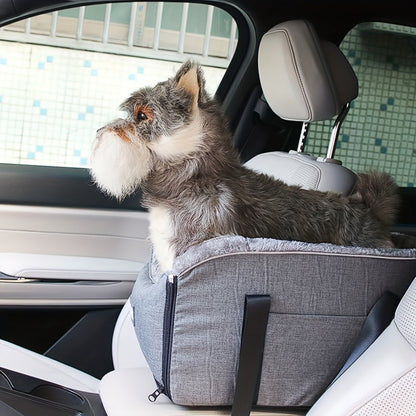 Dog Car Seat Booster for Small & Medium Pets – Portable Pet Travel Bag with Secure Buckle Closure, Elevated View, Polyester Construction for Dogs & Cats in Car