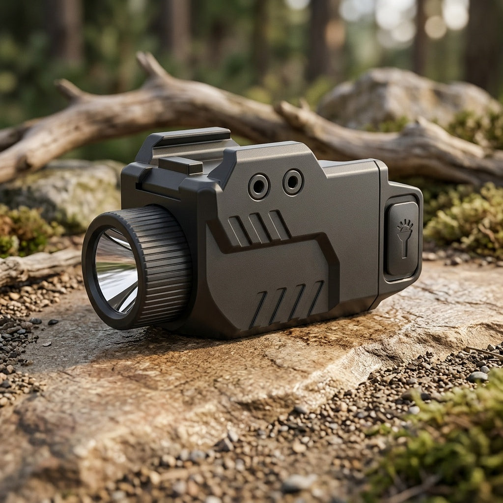 800 Lumen Rechargeable Tactical Flashlight for Picatinny Rail – Compact Pistol & Handgun Weapon Light for Home Defense, Law Enforcement & Range Training, USB Rechargeable LED Gun Light