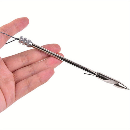 12-Pack Stainless Steel Fishing Slingshot Arrowheads – Detachable Bowfishing Arrow Tips, Slingshot Fishing Darts for Bow Fishing & Slingshot Shooting, Replacement Broadheads Fishing Accessories