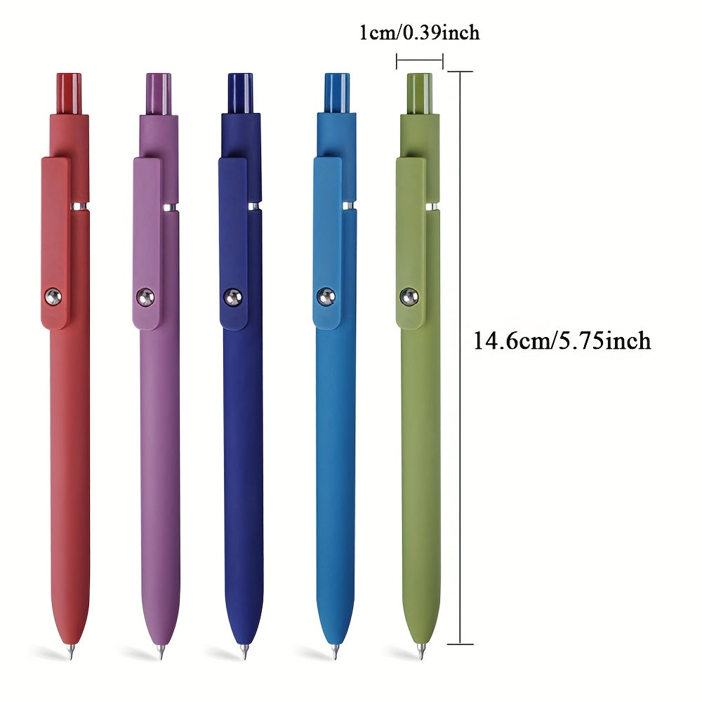 Retractable Gel Pens 0.5mm Fine Point Black Ink – Aurora Gradient & Macaron Colors, Quick Dry Smooth Writing Pens for Office, School, Journaling & Gifts, Back to School Stationery