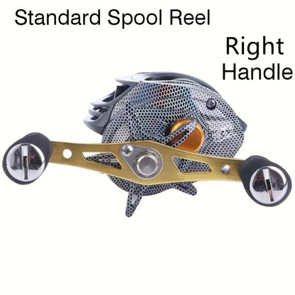 Baitcasting Fishing Reel Ultra-Lightweight Magnetic Brake System 22LB Max Drag – Freshwater & Saltwater Ergonomic Low-Profile Casting Reel, Left & Right Hand, Smooth Gear Ratio