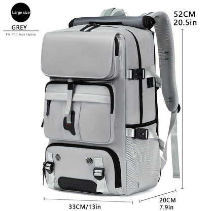 Large Laptop Backpack with Shoe Compartment – Multi-Functional Travel Backpack for Men & Women, Business, College & Carry-On Bag with USB Charging Port, Waterproof, Fits 15.6" Laptop