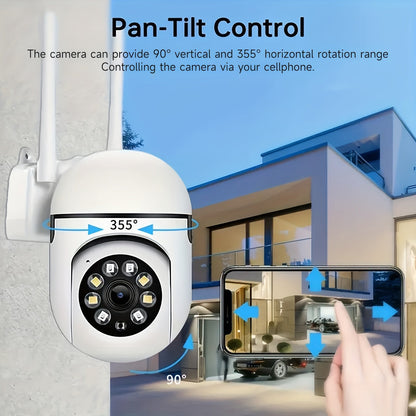 2-Pack WiFi Security Camera 2K QHD PTZ 355° Pan – Dual-Band 2.4G/5G AI Motion Detection, Color Night Vision, Two-Way Audio, Cloud & SD Storage, Baby Monitor, Indoor Home Surveillance Camera