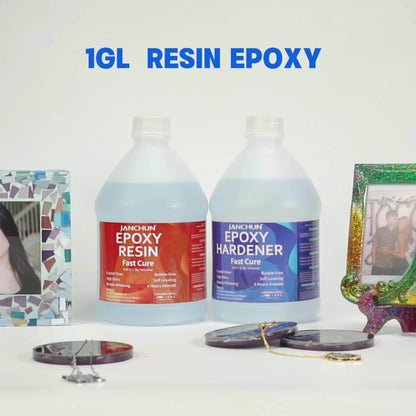 Clear Epoxy Resin Kit, No Yellowing No Bubble High Gloss Casting & Coating Resin with Mixing Tools & Gloves, 1:1 Ratio Art Resin for Jewelry Making, Countertops, River Tables, Coasters & DIY Crafts