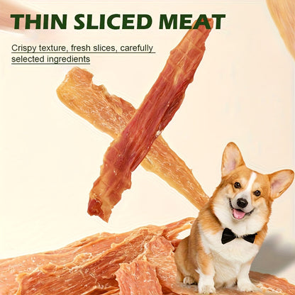 Chicken & Duck Jerky Pet Treats 105g – Grain-Free High Protein Healthy Snacks for Dogs & Cats, Chicken Breast Slices + Duck Jerky Combo, Dental Chews & Training Rewards for Puppies Kittens Adults