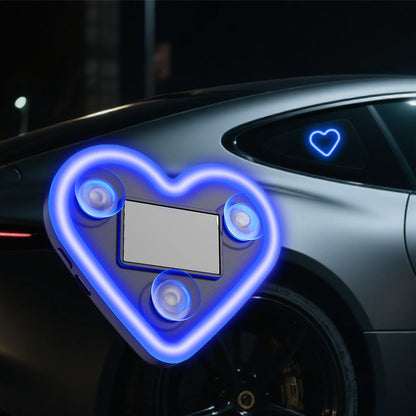 Car Interior LED Mood Lights – Heart & Flower Shaped Neon Ambient Light, USB Powered, Cute Car Window Decoration for Women Girls, Valentine's Day Car Accessories | Velora