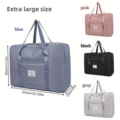 Extra Large 17.7 Gallon Travel Tote Bag – Portable Sports Gym Bag, Overnight & Weekend Bag for Women & Men – Purple, Pink Oversized & Black Oversized