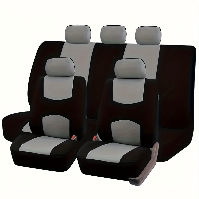 Universal 5-Seat Car Seat Covers Full Set – Breathable Wear-Resistant Fabric, All-Season Protection for Front & Rear Seats, Fits Most Car Models, Multiple Colors