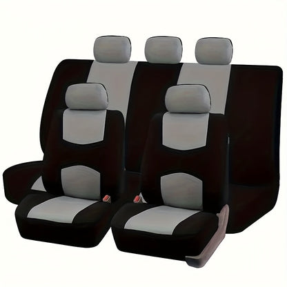 Universal 5-Seat Car Seat Covers Full Set – Breathable Wear-Resistant Fabric, All-Season Protection for Front & Rear Seats, Fits Most Car Models, Multiple Colors