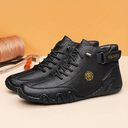 Men's High-Top Sneakers Breathable Lace-Up Casual Shoes Soft Rubber Sole Non-Slip Outdoor Walking Shoes for Men US 7-12 Multiple Colors
