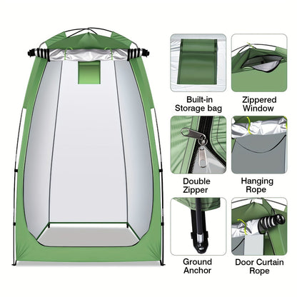 Portable Pop-Up Camping Shower Tent Privacy Shelter – Lightweight Waterproof Changing Room, Outdoor Toilet Tent for Camping, Hiking, Beach & Backpacking, Quick Setup Privacy Pod