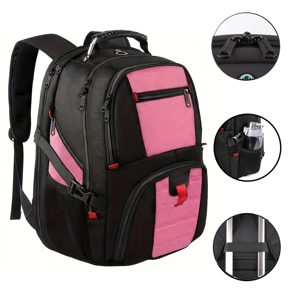50L Travel Backpack Fits 17 Inch Laptop – Airline Approved, Waterproof, Extra Large College & Work Bag for Men & Women, 3-Compartment Business Backpack for School, Travel & Daily Commute – 8 Colors