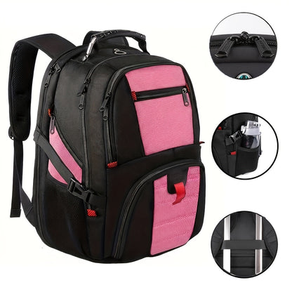 50L Travel Backpack Fits 17 Inch Laptop – Airline Approved, Waterproof, Extra Large College & Work Bag for Men & Women, 3-Compartment Business Backpack for School, Travel & Daily Commute – 8 Colors