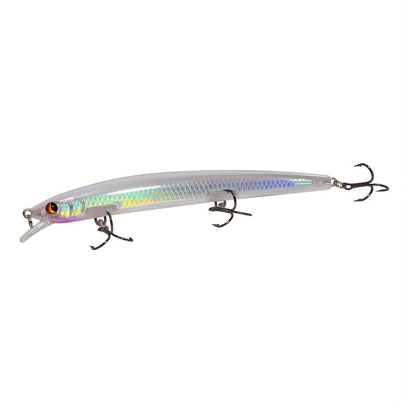 Minnow Fishing Lures 10pcs Hard Bait Set – 13.5cm 15.5g Plastic Artificial Fish for Bass Sunfish Trout Sea & Freshwater Tackle