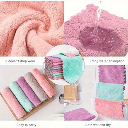 40-Pack Cleaning Cloths Soft Absorbent Household Rags 9.4x9.4 Inch | Multi-Purpose Square Towels Kitchen Bathroom Car Cleaning | Reusable Washable Random Colors | Bulk Value Pack | Gift for Mom