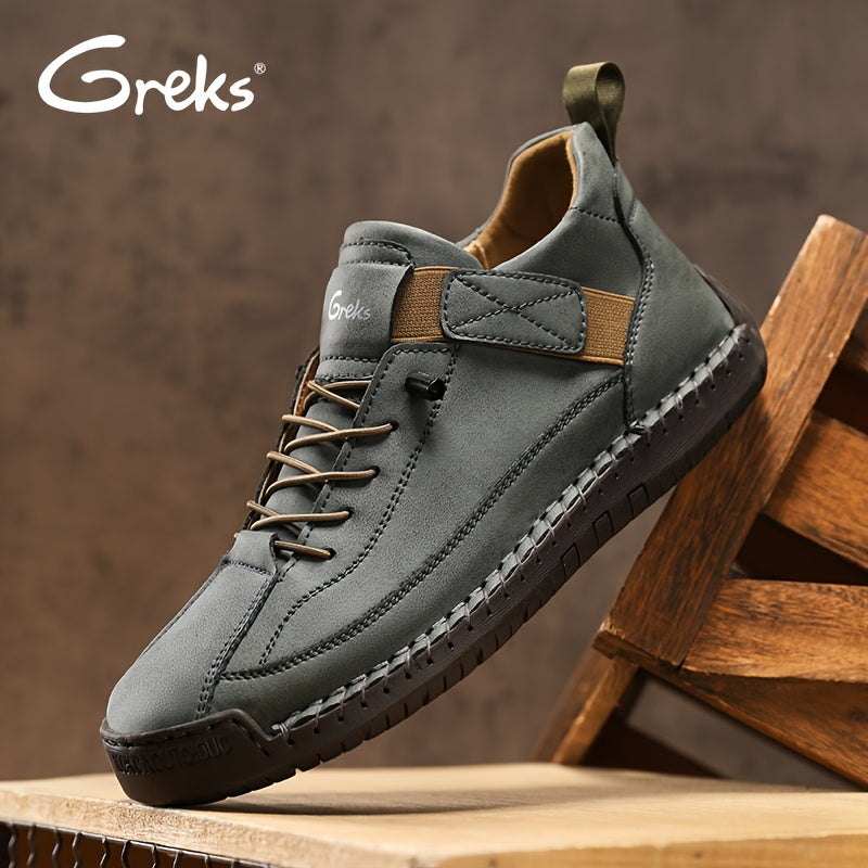 Men's Slip-On Ankle Boots Lightweight Mid-Top Loafers Cushioned Sole Non-Slip for Walking Driving Casual Office Semi-Formal Spring Fall EU 34.5-48