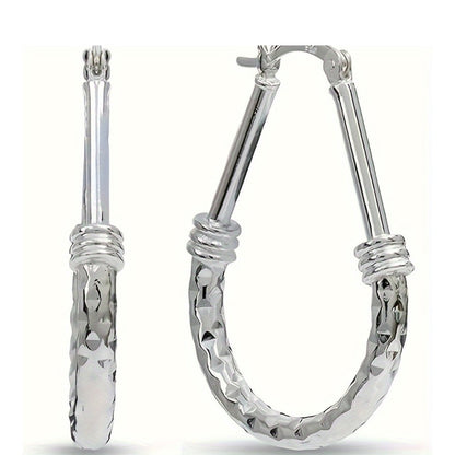 S925 Sterling Silver Hoop Earrings Italian Classic Design Elegant Luxury Daily Wear Engagement Wedding Gift for Wife Girlfriend