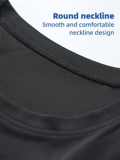 Men's Quick Dry Long Sleeve Shirts 5-Pack Moisture Wicking Breathable Athletic Workout Tops - Anti-Odor Stretchy Running Gym Training S-XXL