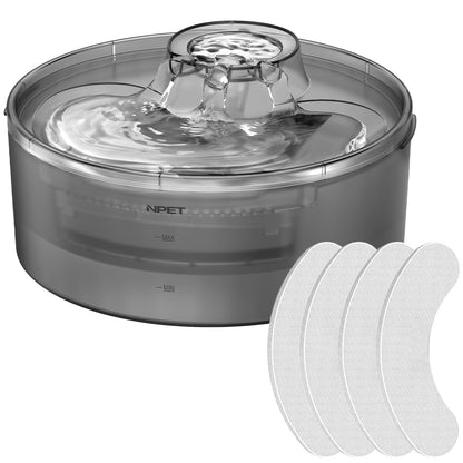 Automatic Dog Water Fountain 1.3 Gallon Large Capacity Pet Water Dispenser with Splatter Guard Cleaning Kit Low Voltage USB for Dogs Cats Multiple Pets