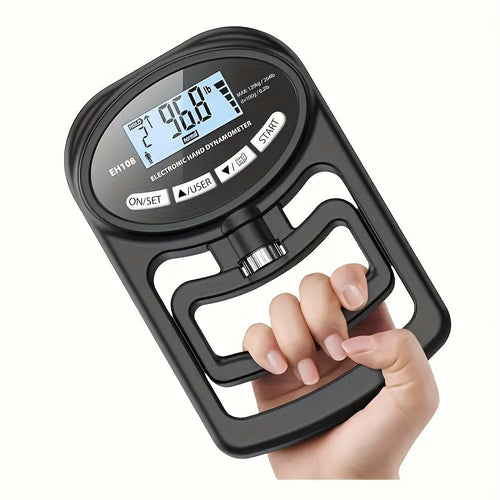 Digital Hand Grip Strength Tester – Hand Dynamometer 264 lbs / 120 kg Adjustable Grip Trainer for Sports Training, Fitness Testing, Physical Therapy & Rehabilitation, Men Women Athletes
