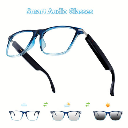 Smart Audio Glasses Bluetooth 6.0 – Auto-Dimming Photochromic Lenses, Anti Blue Light, Music & Phone Calls, Turns Into Sunglasses in Seconds, Multiple Frame Colors