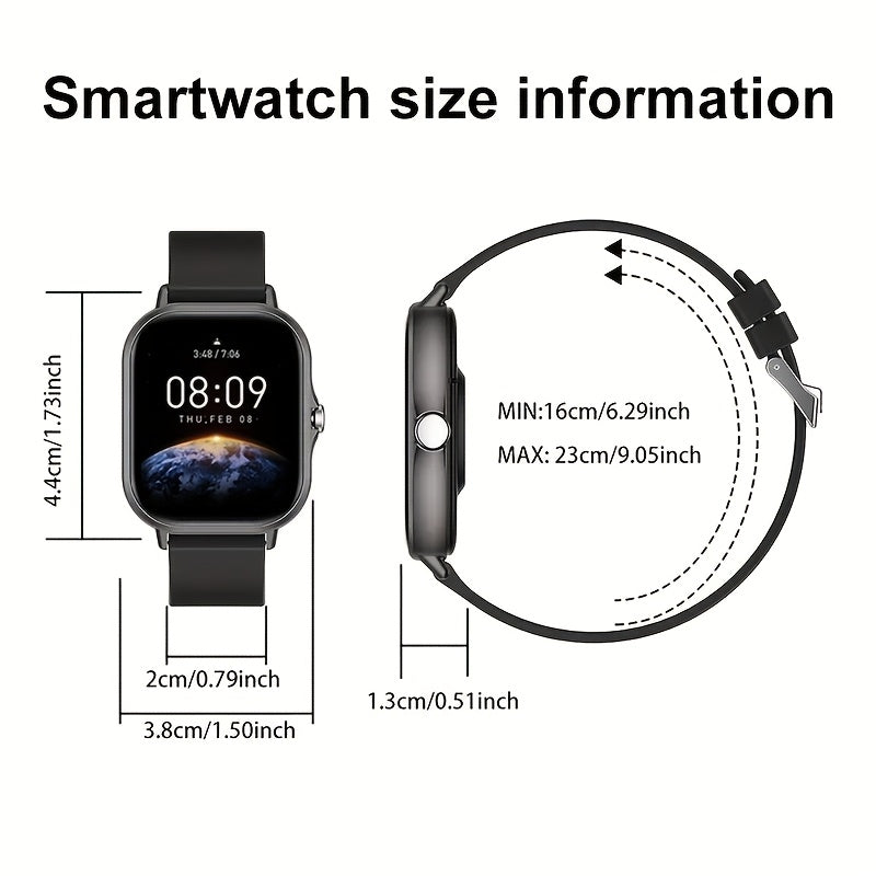 2026 Smartwatch Unisex Wireless Calling Dialing Multiple Sports Modes Heart Rate Message Notification Multi-App Alerts Fitness Tracker Watch for Men Women Compatible iPhone Android