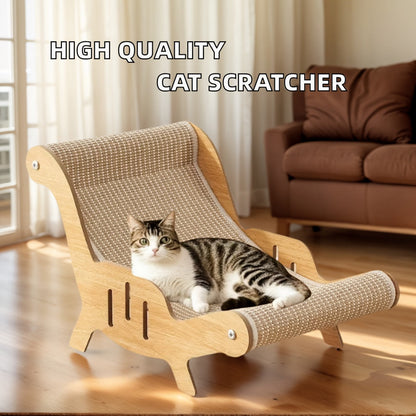Large Sisal Cat Scratcher Lounge & Pad for Indoor Cats Durable Stable Cat Furniture – Upgraded Scratching Board & Combo Set with Leash & Collar