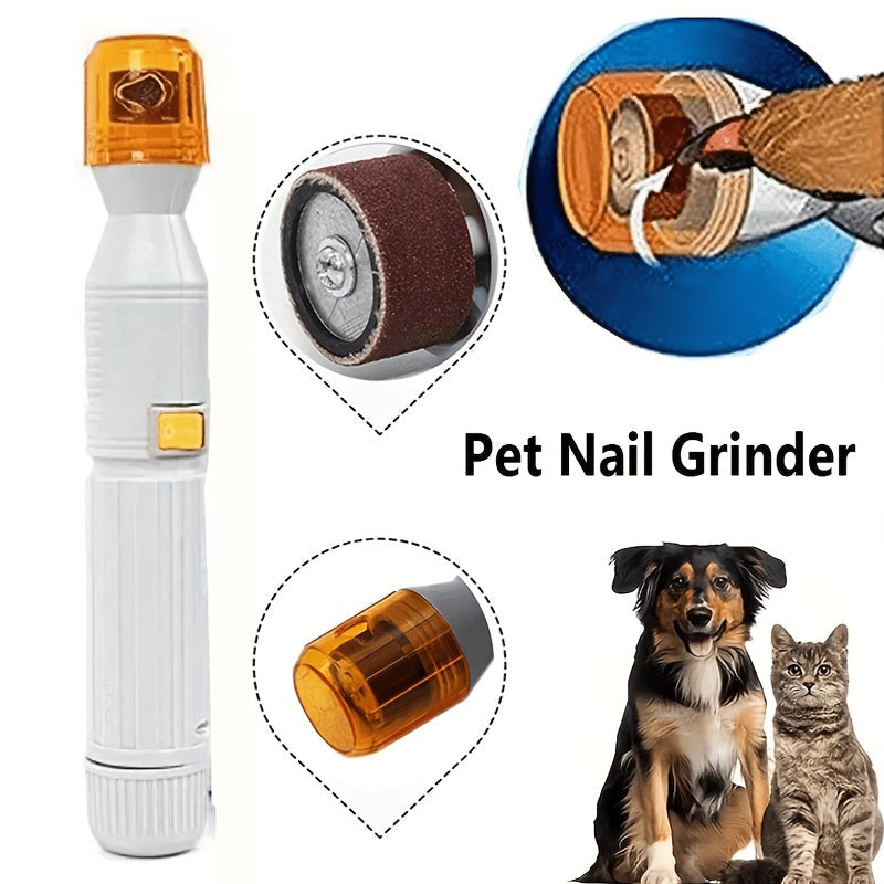 Pet Nail Grinder for Dogs & Cats – Silent Electric Nail Trimmer with 3 Grinding Bands, Painless Paw Polishing & Grooming Tool, USB Rechargeable for All Breeds