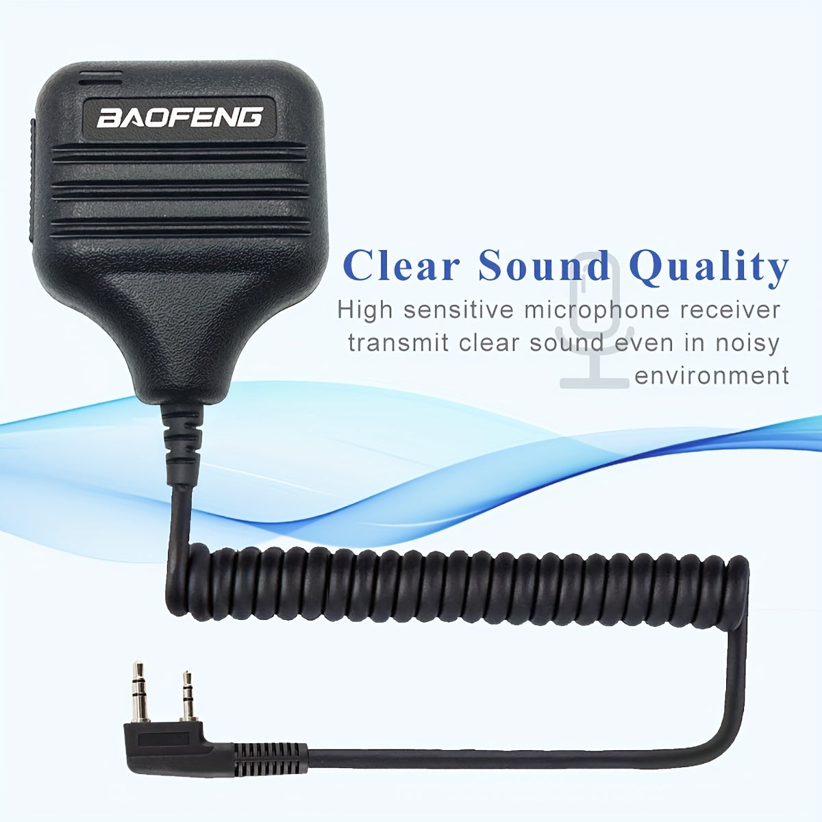Baofeng H7 Walkie Talkie Headset with Large Speaker & K Connector – Long Range 1.5KM Two-Way Radio Earpiece for Construction Workers, Security, Outdoor & Professional Communication
