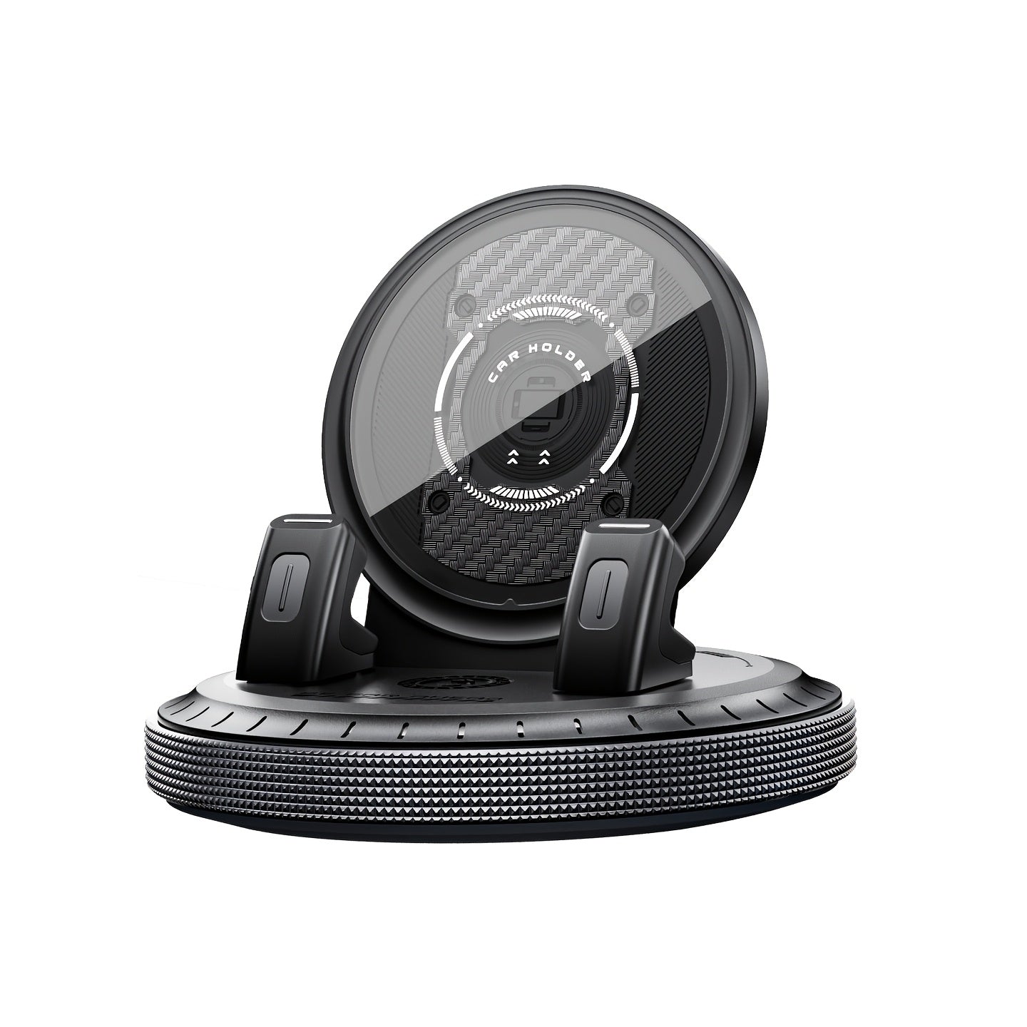 Car Phone Holder Dashboard Mount, 360° Rotation Cell Phone Holder for Car with Suction Cup & Silicone Anti-Slip Pad, Universal Phone Stand Compatible with iPhone 17 16 15 Samsung Galaxy & All Smartphones