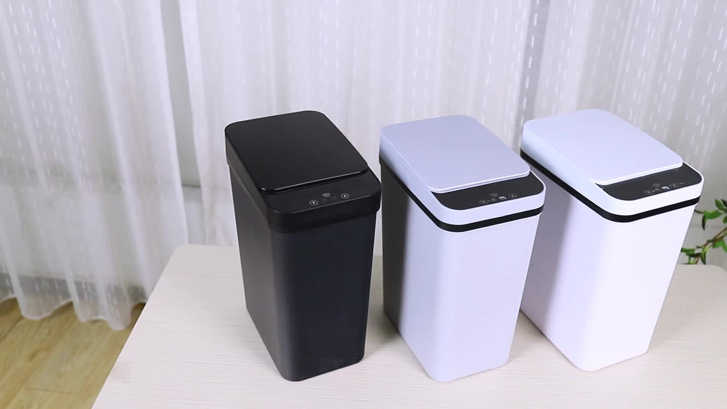 Automatic Touchless Trash Can 2-Pack – 2.8 Gallon Motion Sensor Garbage Can with Lid, Slim Smart Trash Bin for Bathroom, Bedroom, Office & Living Room