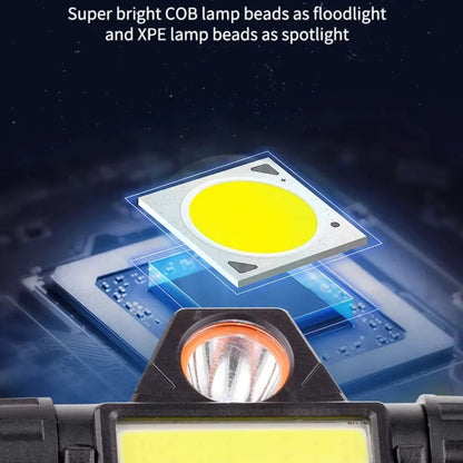 Rechargeable COB LED Headlamp 4-Pack – Super Bright USB Rechargeable Headlight with Magnetic Base, Long Range & COB Modes, Adjustable Hard Hat Clip, 500mAh Battery for Camping, Hiking, Fishing & Work
