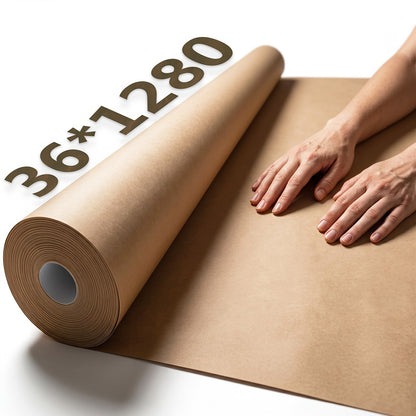 Kraft Paper Roll 80 GSM Heavy Duty for Gift Wrapping, Packing, Moving, Shipping, Wall Art, Crafts, Bulletin Board, Floor Cover & Table Runner — Multiple Sizes & Colors
