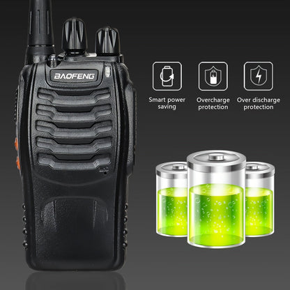 Baofeng BF-888S Walkie Talkies Long Range – Rechargeable UHF Two-Way Radios with Earphones, 16 Channels, VOX, Flashlight – 1/2/4/6 Pack for Camping, Hiking, Hunting & Outdoor Activities