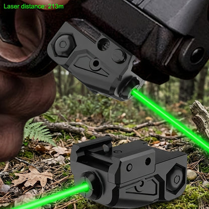 USB-C Rechargeable Laser Sight for Picatinny Rail – Green & Red Laser Dot Sight with Tactical Flashlight Combo, Vibration-Resistant, Quick Adjust, for Handguns Rifles Hunting Competition