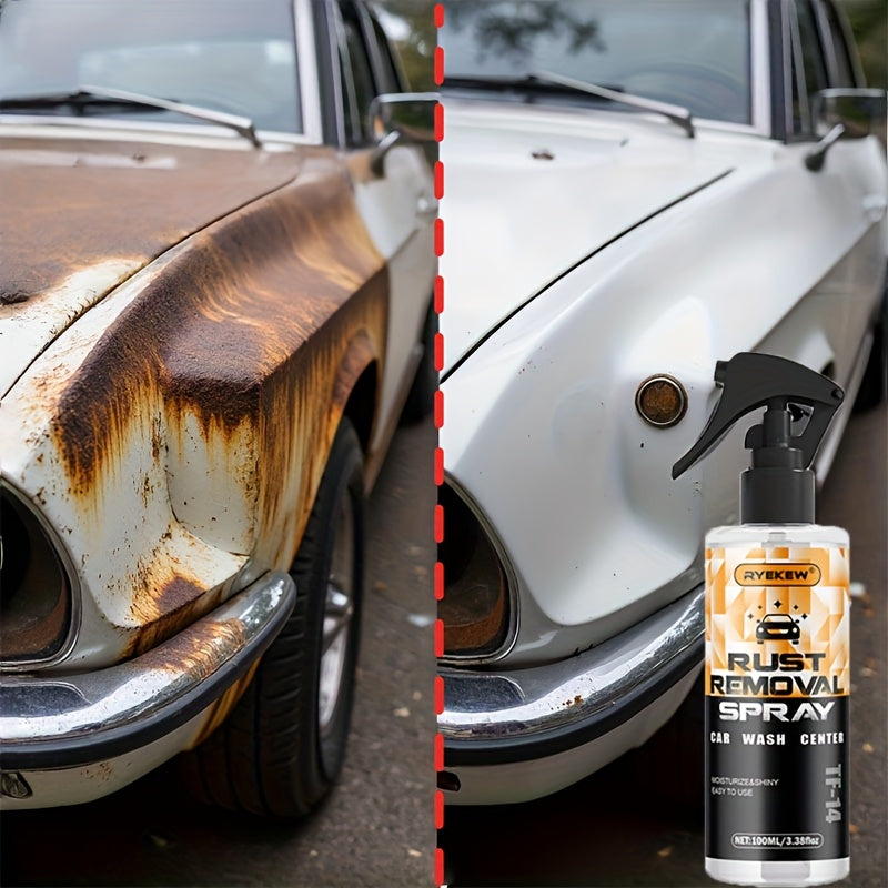 Rust Remover Spray for Metal – Fast-Acting Formula for Chrome, Iron, Alloy & Steel Surfaces, No Residue, Safe for Plastic & Rubber, Automotive & Household Rust Removal, 3.38oz