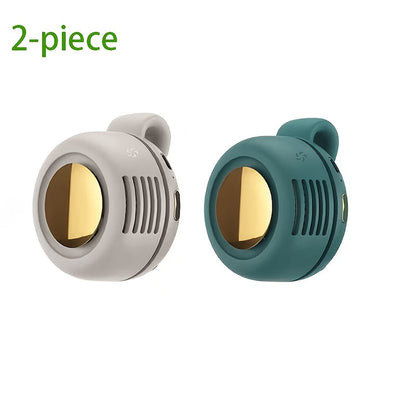 Mini Clip-On Bladeless Neck Fan USB Rechargeable 3-Speed 360° Airflow Portable Hands-Free Waist Hanging Cooling Fan for Hiking Camping Travel Golf Sports Outdoor