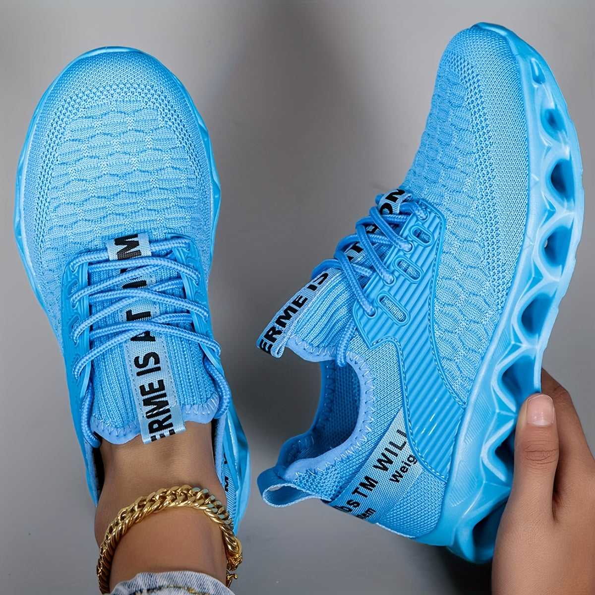Women's Lightweight Sneakers Breathable Mesh Thick Sole Lace-Up Walking Shoes Slip-On Casual Running Tennis Shoes for Women 7 Colors Sizes US 6-12.5 Trendy Versatile Workout Shoes